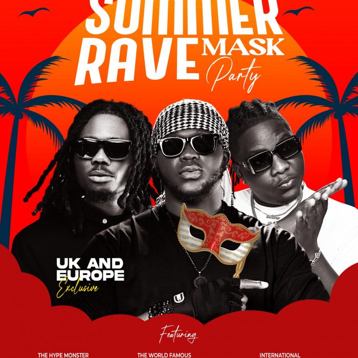 Summer Rave Mask Party - Poster Red 1