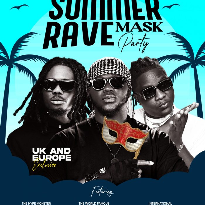 Summer Rave Mask Party - Poster